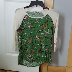 3/4 sleeve baseball tee